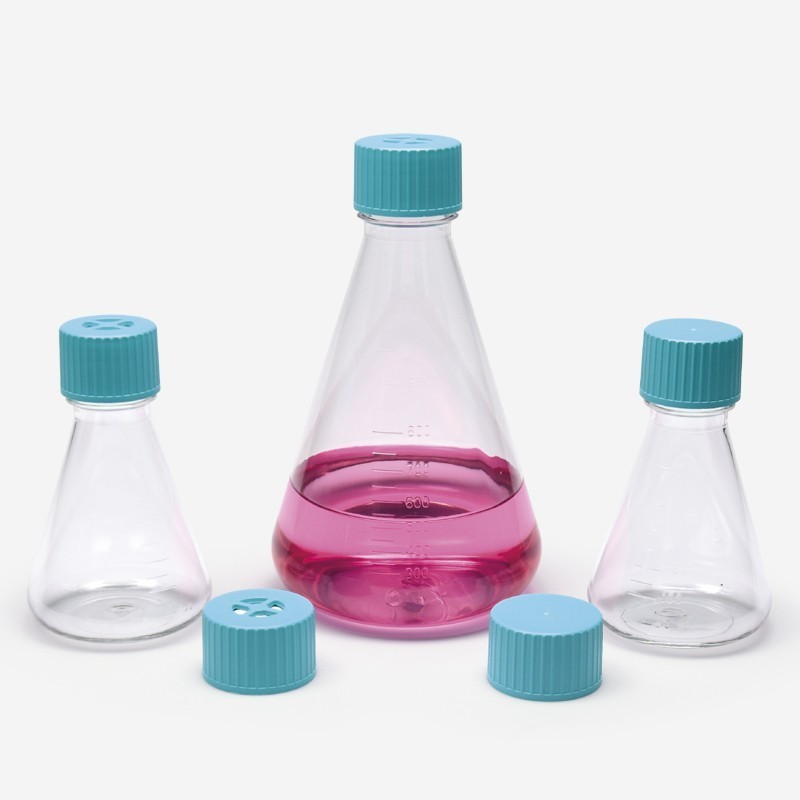 ERLENLER - Filtre Kapaklı - Hücre kültürü için - Steril - PETG